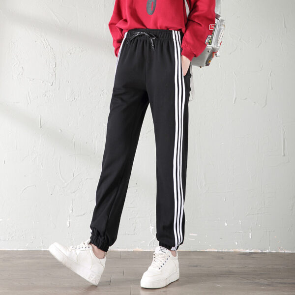 With velvet sport watch in autumn and winter female big fat code MM student casual pants loose warm nosing trousers
