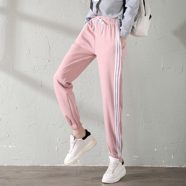With velvet sport watch in autumn and winter female big fat code MM student casual pants loose warm nosing trousers