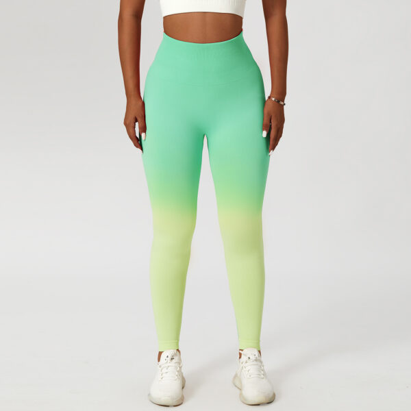 Gradient Fitness High Waist Sportswear Tight Outdoor Pants